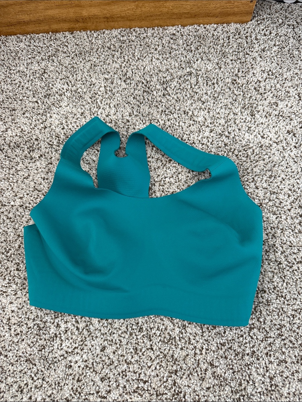 lululemon athletica Teal High-Neck go further bra
